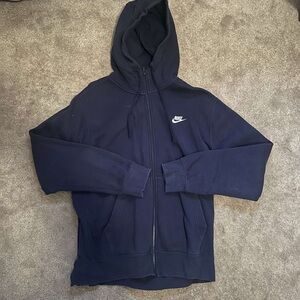 Nike Navy Blue Fleece Hoodie